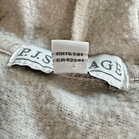 P.J. Salvage 1/4 Zip Sweater Hoodie Womens Medium Cream Long Sleeve - Picture 7 of 11